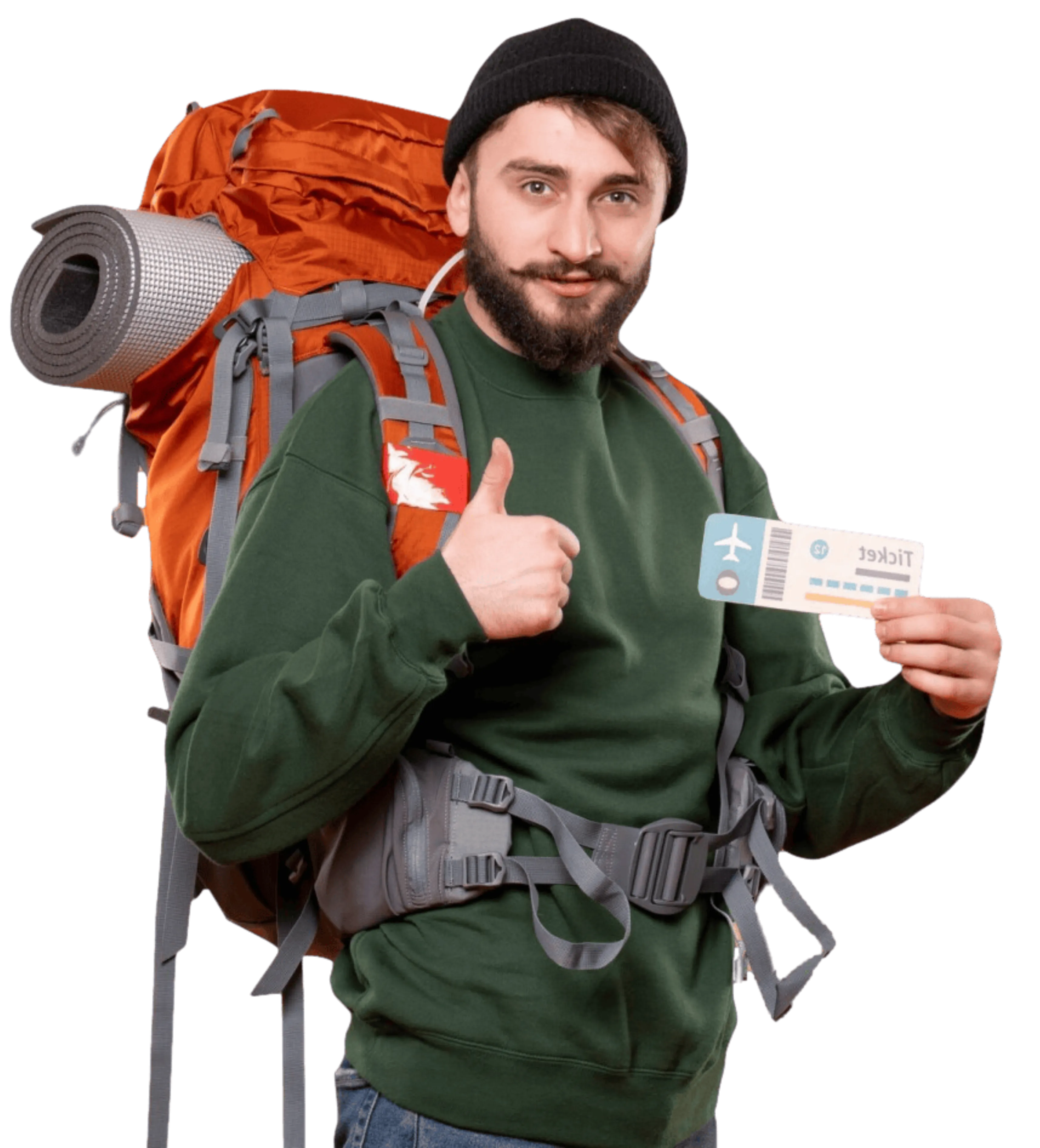 man with backpack